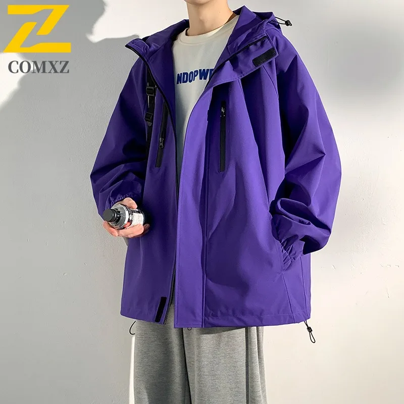 

COMXZ 2025 Мужская повседневная рабочая куртка, уличная осенне-зимняя модная модная куртка, уличная одежда, свободная посадка в стиле Ins