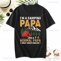 I'MA CAMPING PAPA T-Shirt Camper Tent Caravan Campsite Cotton Tee Tops Fashion Short Sleeve T Shirt Camisetas Hombre Streetwear