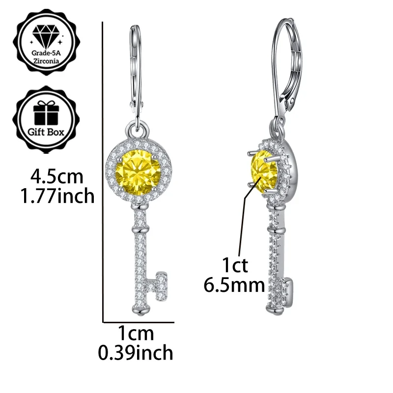 LAMVOICE Gioielli da donna, orecchini in argento sterling S925 con zirconi, regali di Natale per lei, gioielli con confezione regalo