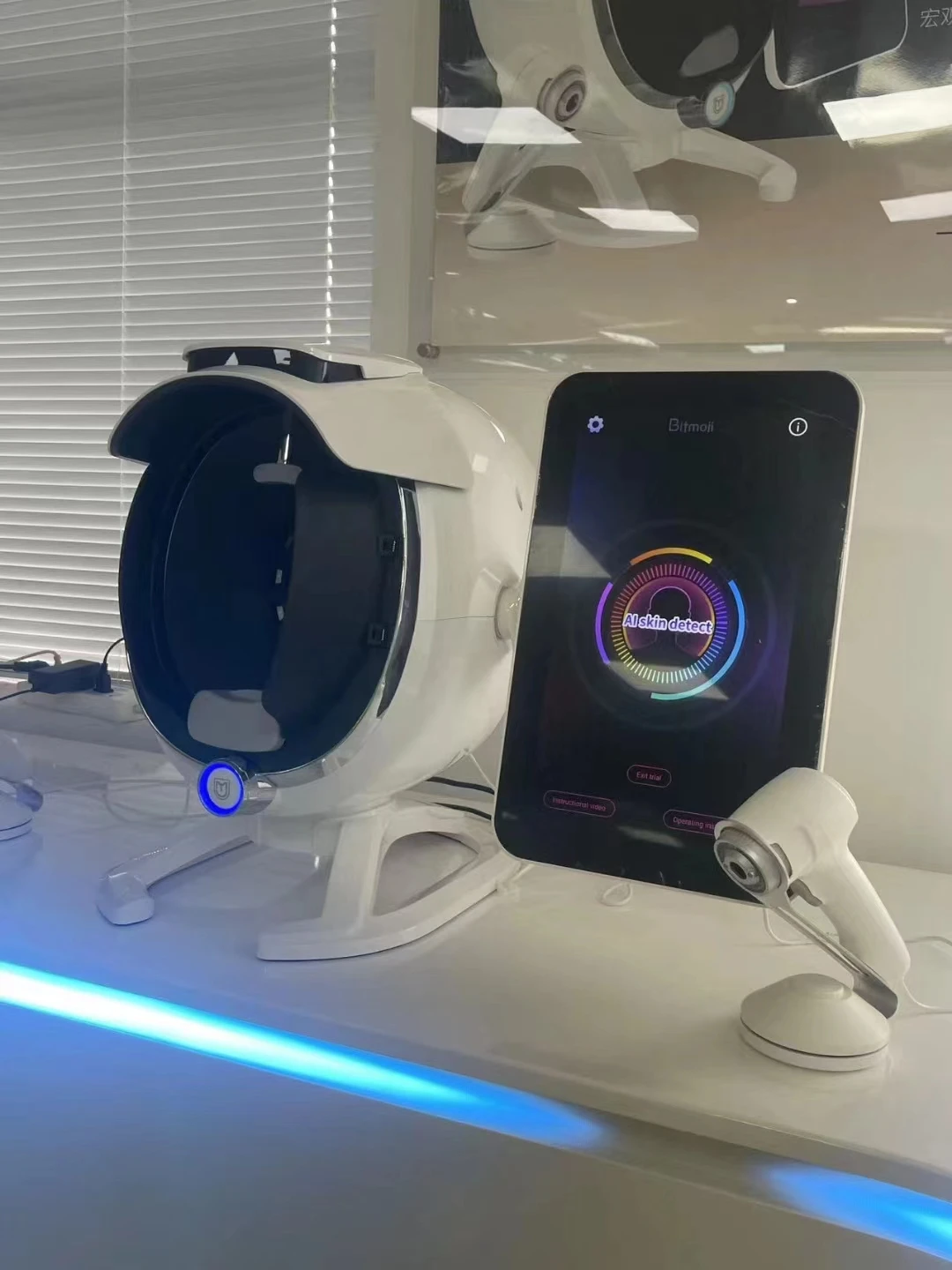 AI 3D Skin Analysis Scanner Diagnosis 8 Spectrum Professional Analysis Skin Tester Detection Skin Problem Beauty Salon Equipment