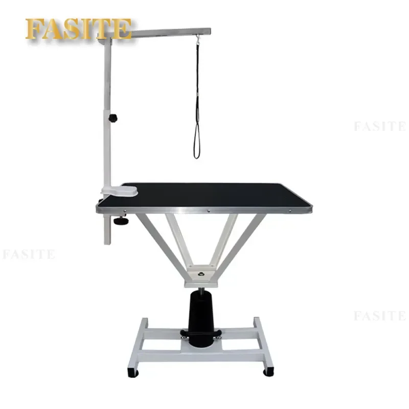 For Pet Grooming Table Hydraulic Lifting Pump Cat Dog Grooming Stand Adjustable Height Heavy Duty Stainless Steel Home
