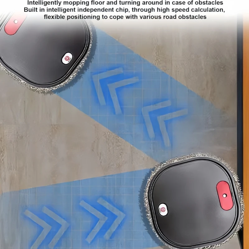 مكنسة كهربائية روبوتية ذكية قابلة لإعادة الشحن مع تنظيف تلقائي، رذاذ مرطب، آلة تنظيف وكنس رطبة/جافة ذكية