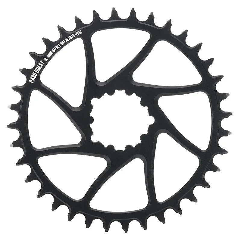 NEW PASS QUEST Round Mountain Bike Narrow Sprocket 30-44T Bicycle Bicycle Sprocket 0mm Offset Crank 7075