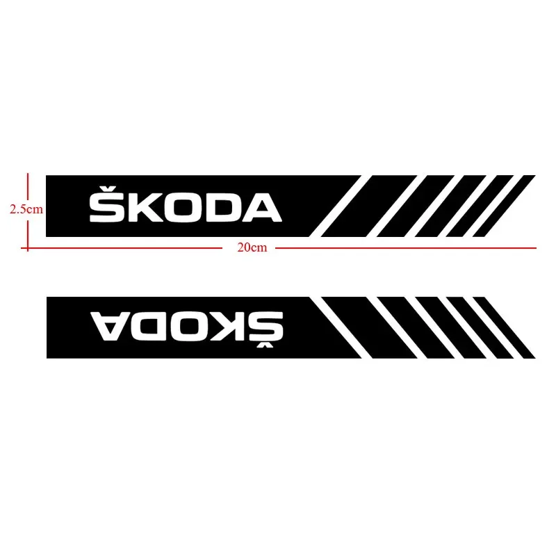 2PCS Car Styling Rearview Mirror Sticker Decoration Badge For skoda OCTAVIA RS FABIA KAMIQ KAROQ KODIAQ RAPID SCALA SUPERB