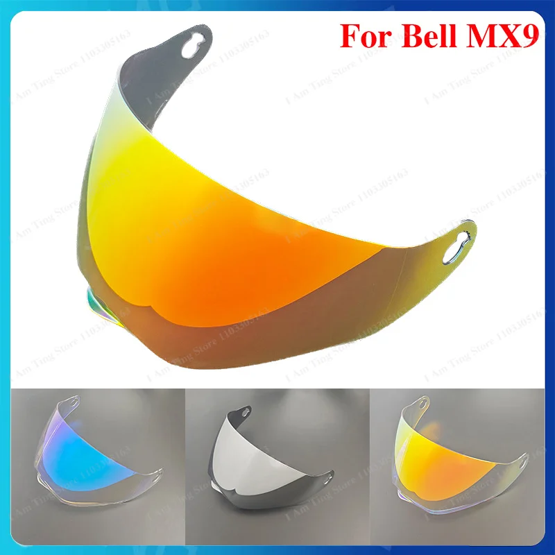 Motorcycle Helmet Visor Lens For Bell MX9 Replace Anti-UV Anti-Scratch Dustproof Windshield Helmets Accessories