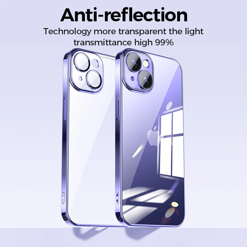 Joyroom funda enchapada para iPhone 14 Pro Max, cubierta de lente completa a prueba de golpes, funda de teléfono de TPU suave para iPhone 14 Pro Max