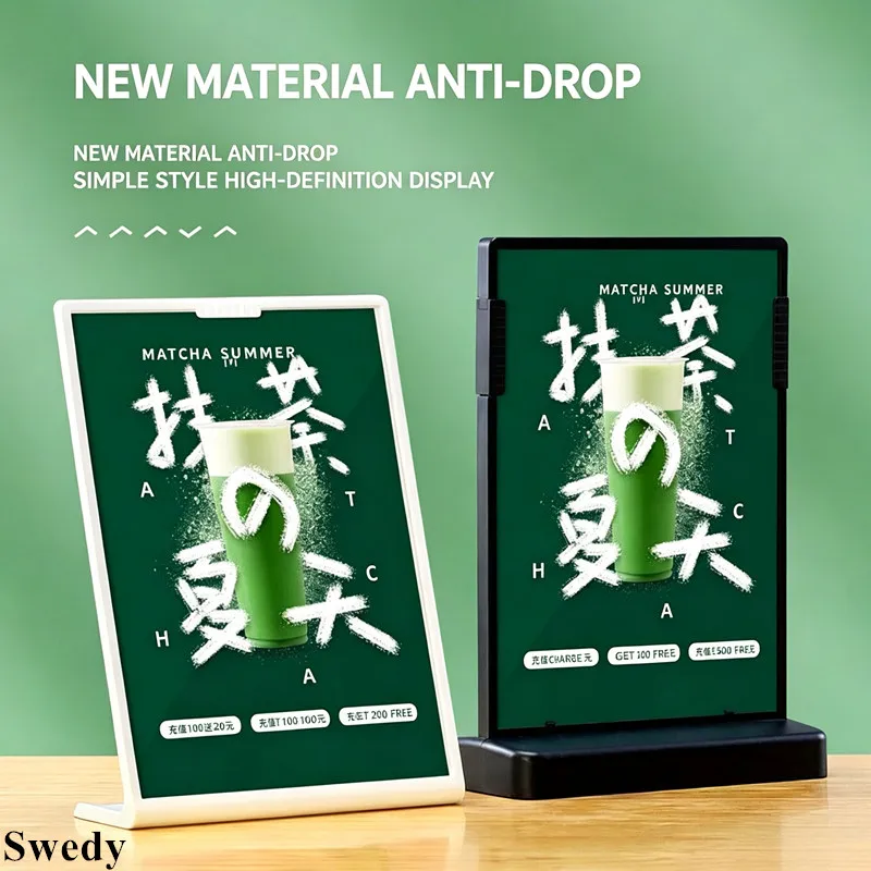 3 PCS A4 210x297mm Restaurant Plastic Table Menu Stand Slant Poster Sign Holder Display Stand Price List Advertising Frame
