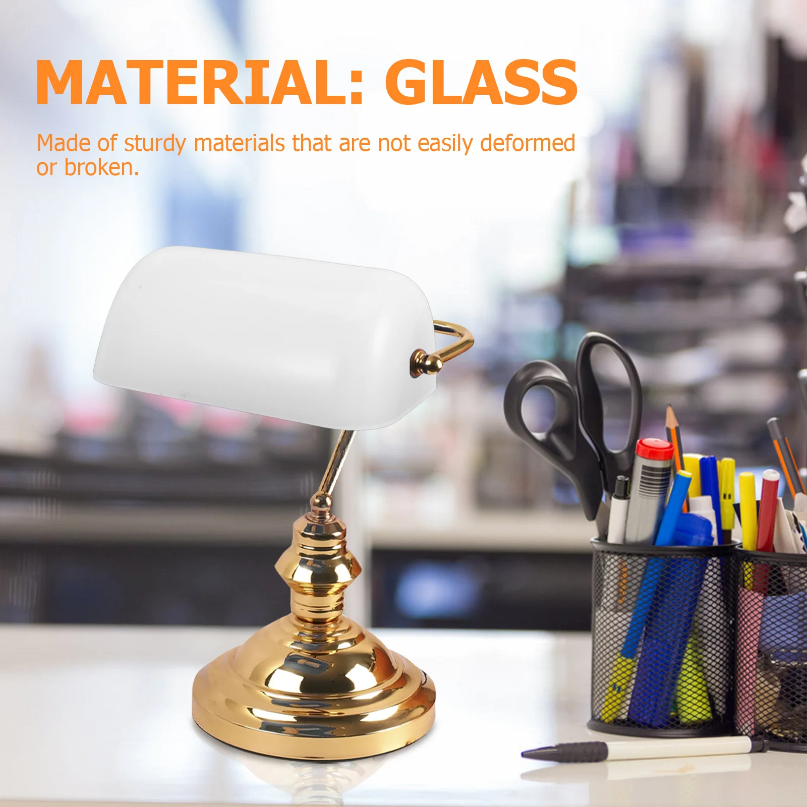 خمر عاكس الضوء المصرفيين مكتب غطاء مصباح استبدال تصميم أنيق خمر عاكس الضوء أباجورة لمصباح الطاولة #4