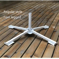 Sun Umbrella Four legged Base Outdoor Umbrella Folding Three legged Support Beach Umbrella Cross Metal Umbrella Seat Fishing Um