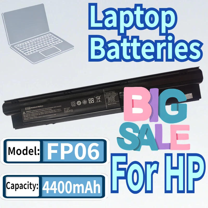 

11.1V 5600mAh FP06 FP09 Laptop Battery for HP ProBook 440 445 450 470 455 G0 G1 Series 708457-001 708458-001 707617-421 FP06XL