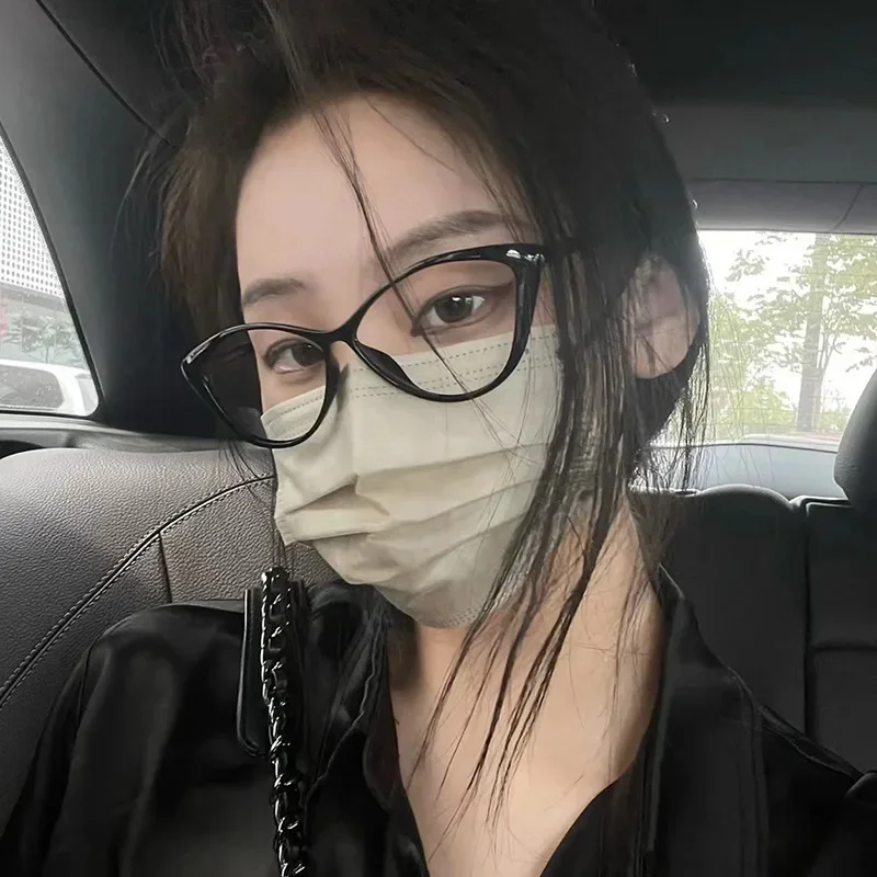 Cat Eye Transparent Myopia Glasses Women High-definition Eyeglasses New Fashion Vintage Large Eyewear Gafas Очки - Image 3