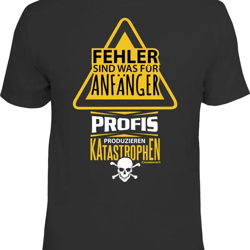 Fun T Shirt Mistakes Are For Beginners Professionals Produce Disasters Shirt
