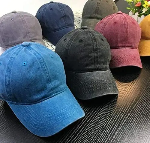 Topi Baseball pria dewasa uniseks, topi Denim Baseball pria dewasa tutup lucu untuk wanita pria Trucker ringan dapat disesuaikan Satu Ukuran