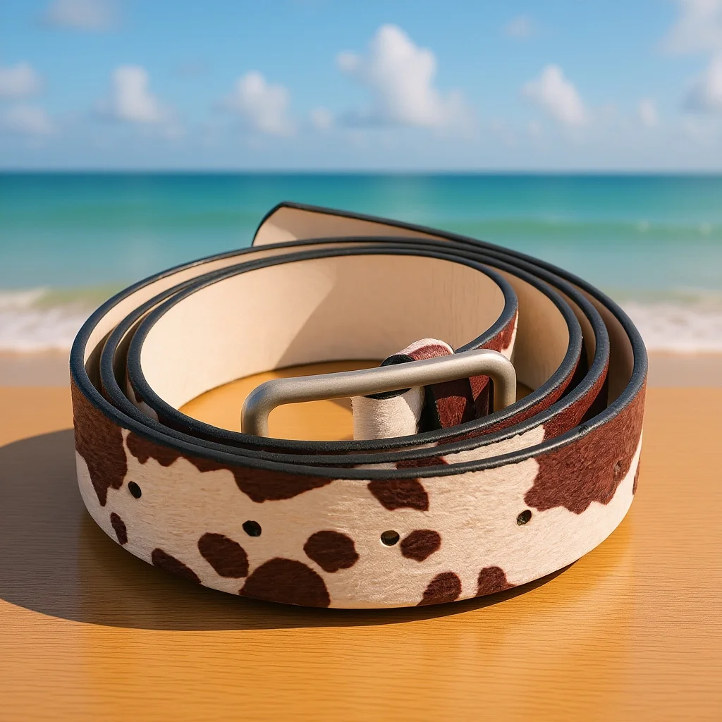 Adjustable Cow Print PU Belt Women Western Style Animal Print Belt for Jeans Casual Wear Western Belts for Women