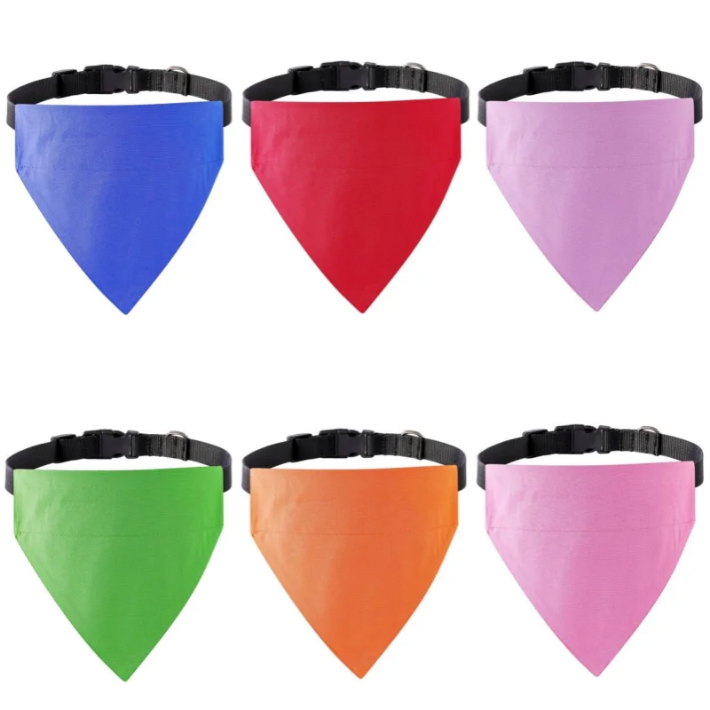 Pañuelos de moda lisos ajustables lavables para perros y gatos - imagen 3