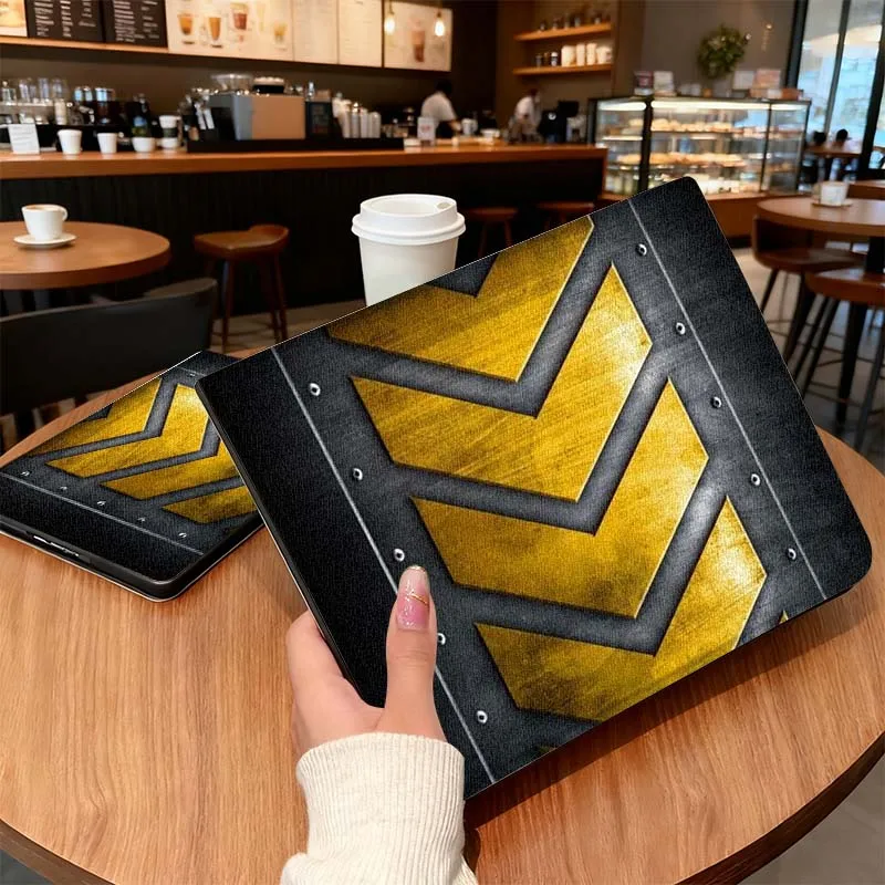 

Black Yellow Stripe Pattern For Huawei MediaPad MatePad Air M6 M5 M2 T10s T5 C5e 10 11 12 X 10.8 SE Pro Cover Tablet Case