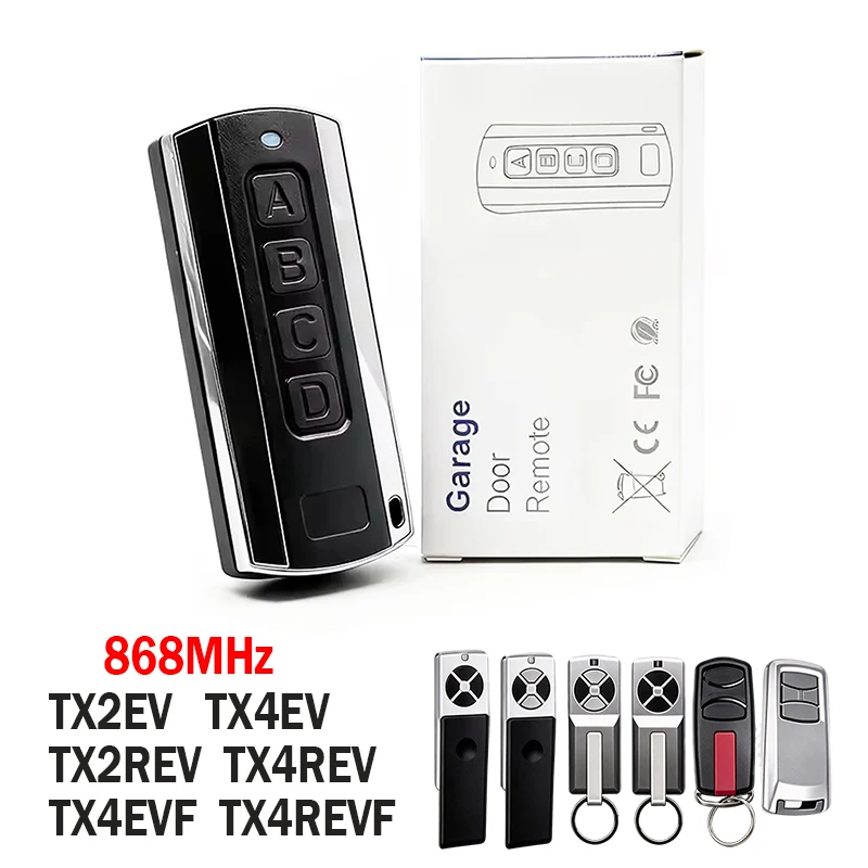 For LiftMaster CHAMBERLAIN Remote Control TX2EV TX4EV TX4EVF TX2REV TX4REV TX4REVF TX4REV-F 868MHz Garage Door Gate Opener