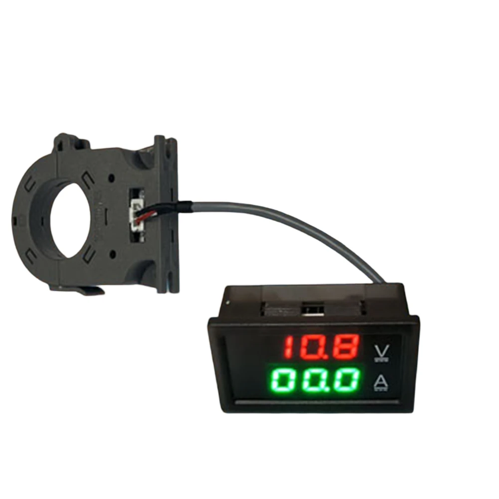Open Hall Ammeter Voltmeter Battery Monitor Dual Display LED Digital  For Test Measurement Tool Accessory