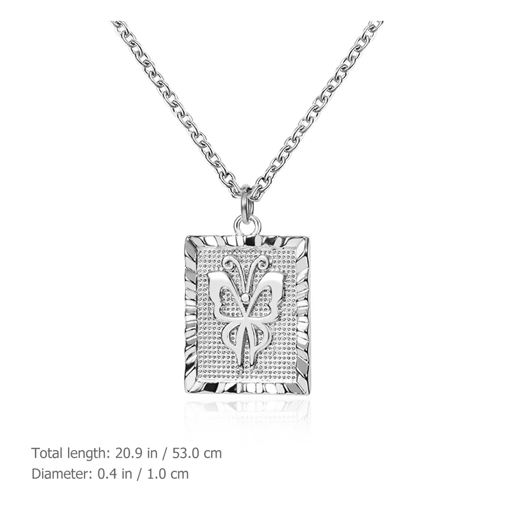 

Metal Geometric Clavicle Chain Necklace for Women Men Fashion Alloy Charm Pendant Jewelry Party Hip .Butterflies