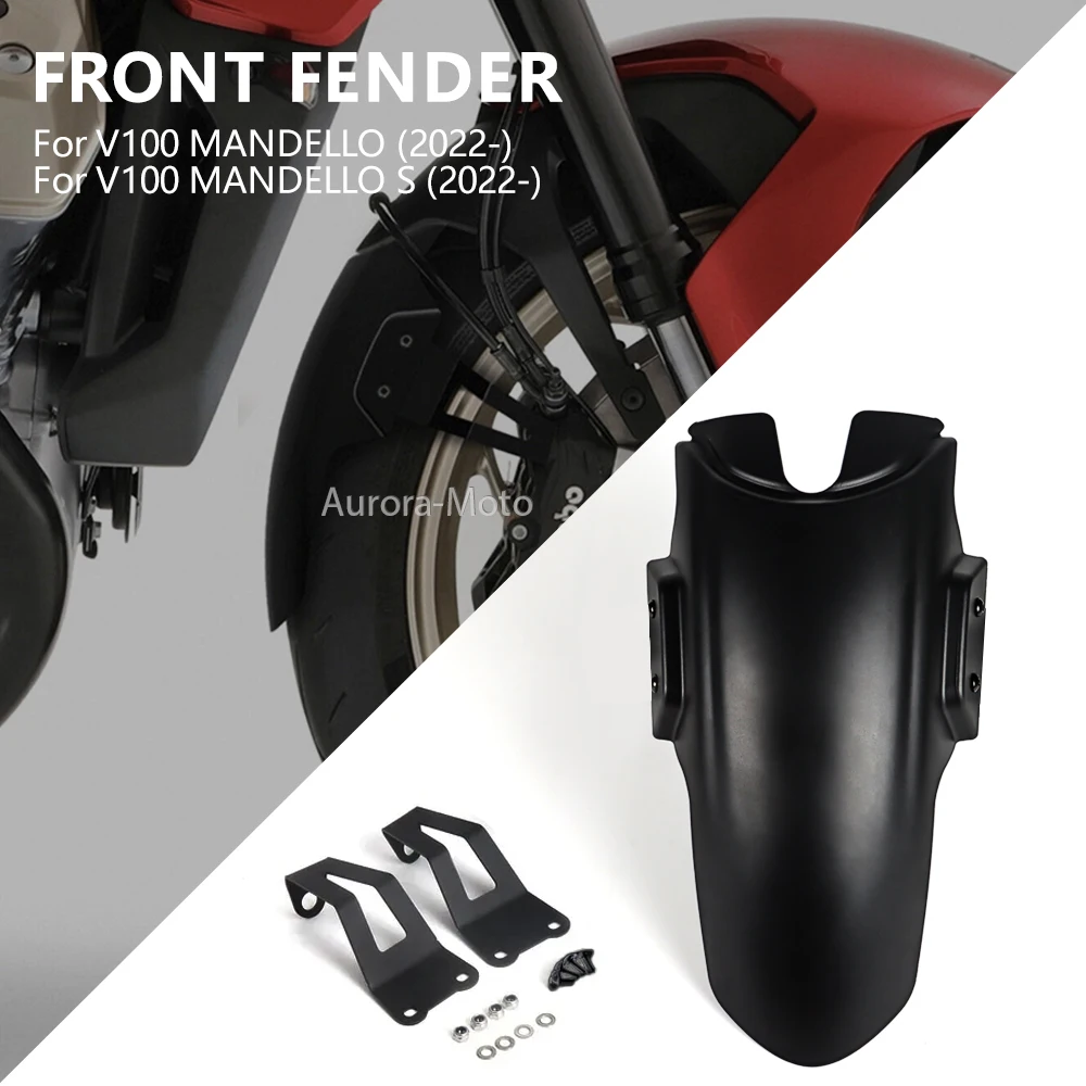 

Front Fender For Moto Guzzi V100 V 100 Mandello / S 2022- Motorcycle Accessories Mudguard Extension Splash Protection Extender