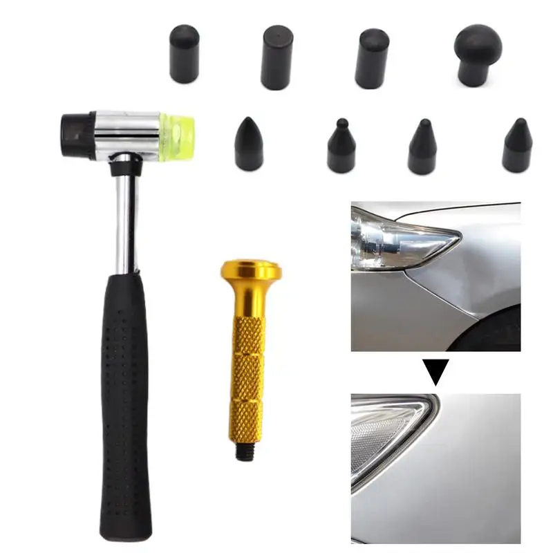 Adjustable Car Dent Removal Kit Car Dent Repair Tools Paint Free Dents Puller With Gold Dent Lifter Auto Body Maintenance Kit