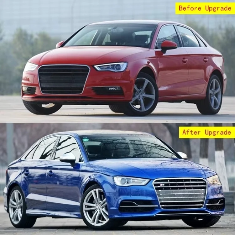 

Комплект обвеса STLF 2013-2016 для Audi A3 (стилизация под S3), новый, с передним бампером, решеткой радиатора, фарами и боковыми порогами для автомобилей