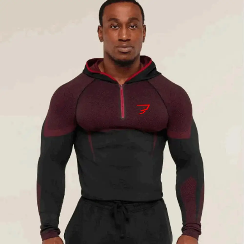 New Compression T-Shirt Men ONYX 5.0 Bodybuilding Sportswear Quick Dry Workout Shirts Hooded Sport Tops Gym Running Tees