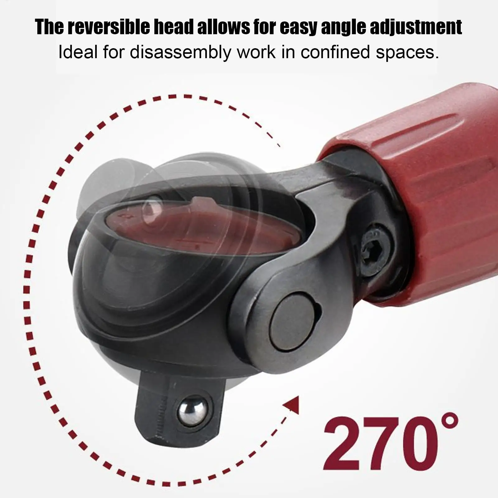 

Ratchet Wrench 3/8-Inch Ratcheting Wrench 72-Tooth Ergonomic With Anti-Slip Grip Swivel Head Reversible On-Off Steel Socket For