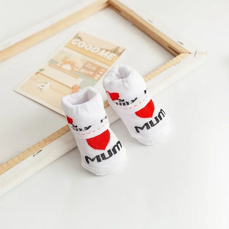 Baby Socks Cotton Infant Boy Girl Slip-resistant Floor Socks Love Mama Papa Letter Socks Anti-slip Sokken Skarpetki Calcetines