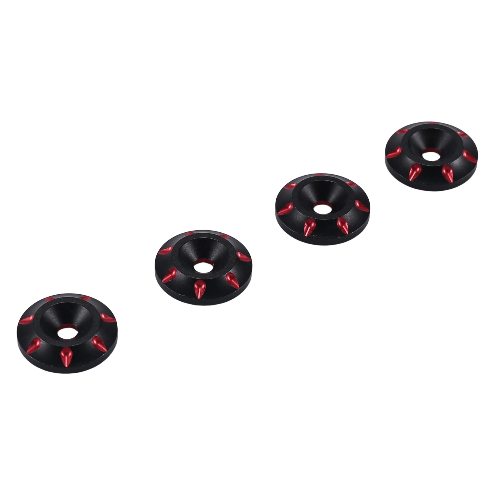 4Pcs Metal Tail Wing M3 Countersunk Screws Washers for 1/8 1/10 Scale Off Road Buggy Monster Truck RC Dift Cars,1