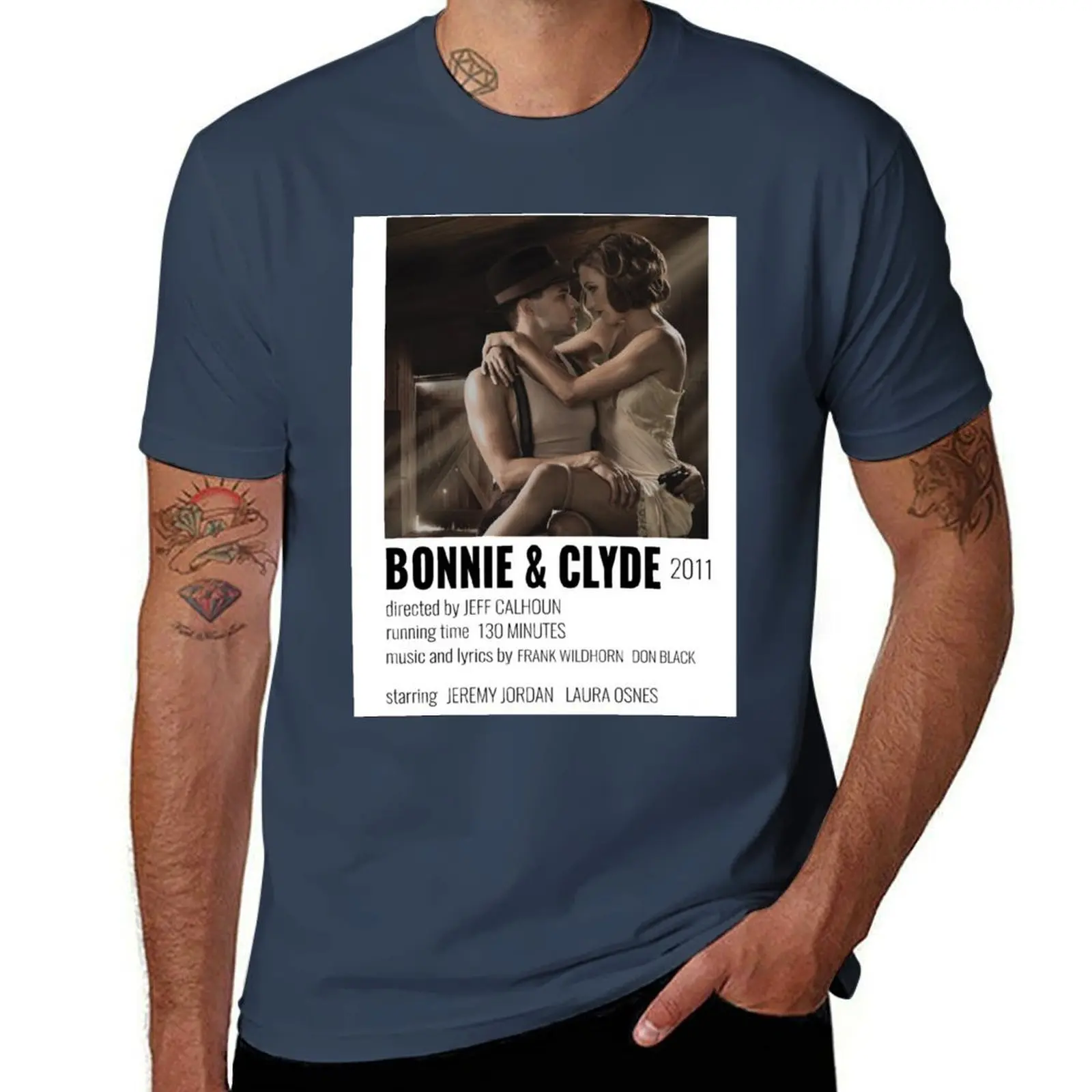 

Футболка с музыкальным плакатом Bonnie and Clyde, мужская футболка с рисунком аниме, футболка