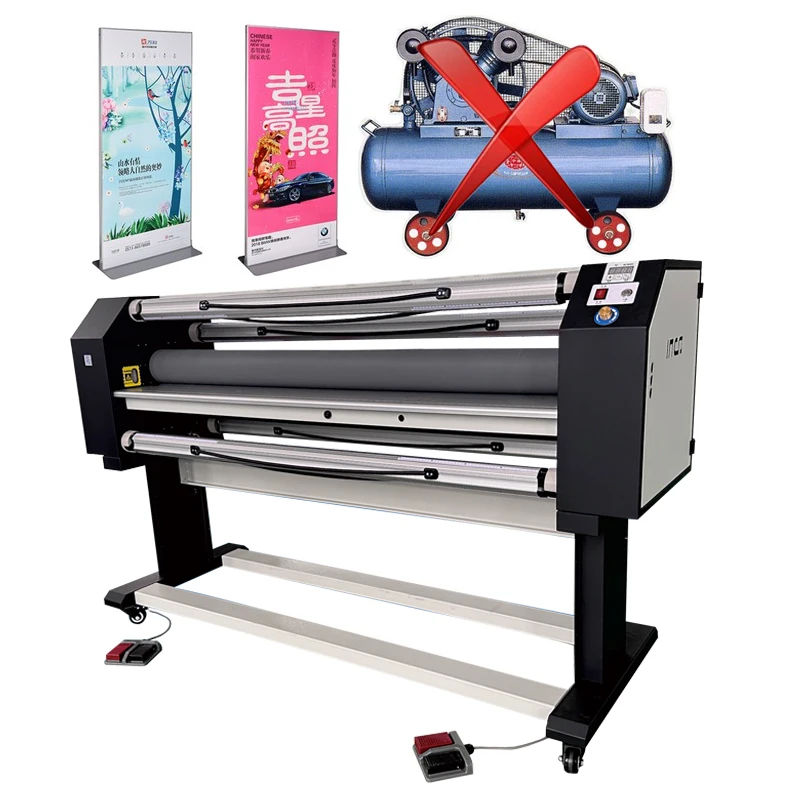 New L4-1700pro roll to roll automatic cold laminator 1.6 meter PP adhesive sticker laminating machinery on sales