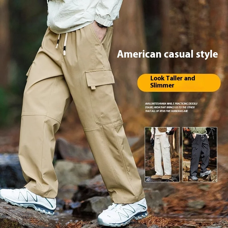 

Work pants for men - Summer 2025 new style - Loose fit, straight leg, water-resistant, for hiking and sports, casual wear