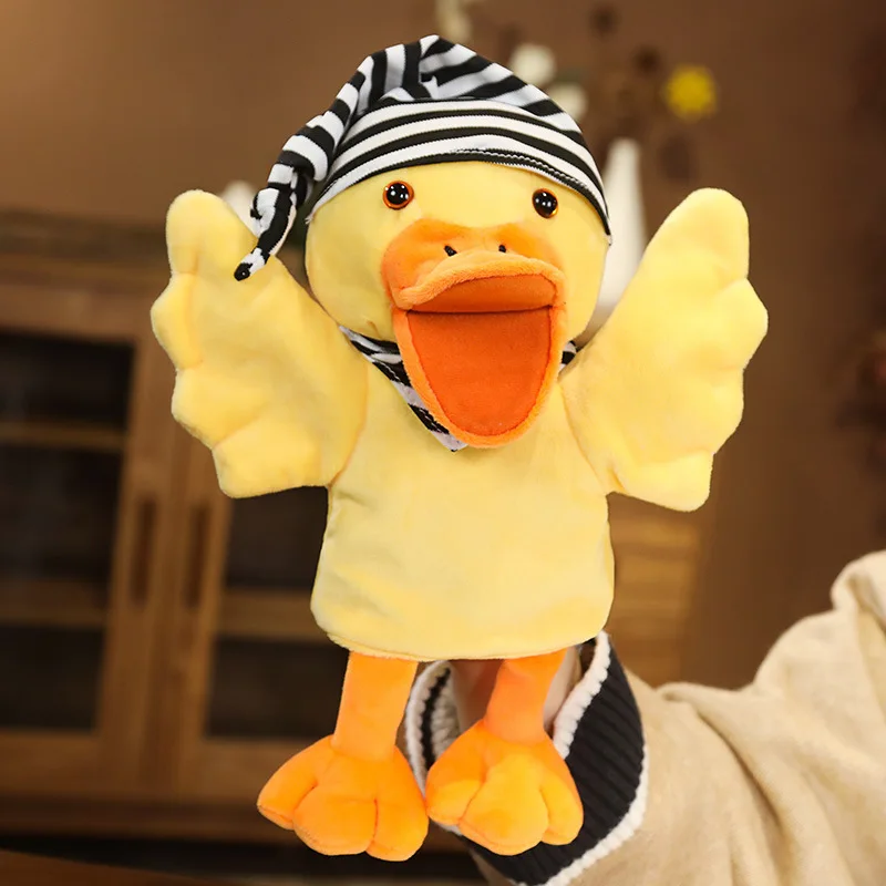 25cm Stuffed Plush Animals Toys Hand Finger Puppet Kawaii Dolls Educational Baby Toys Learning & Education Monkey Children T1