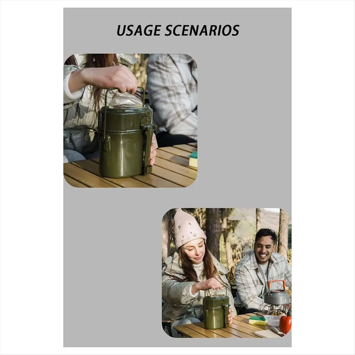 New arrival Camping Lunch Box Canteen Cup Pot for Picnic Travel Water Cup Bowl Outdoor Cooking Cookware Set Camping Supplies