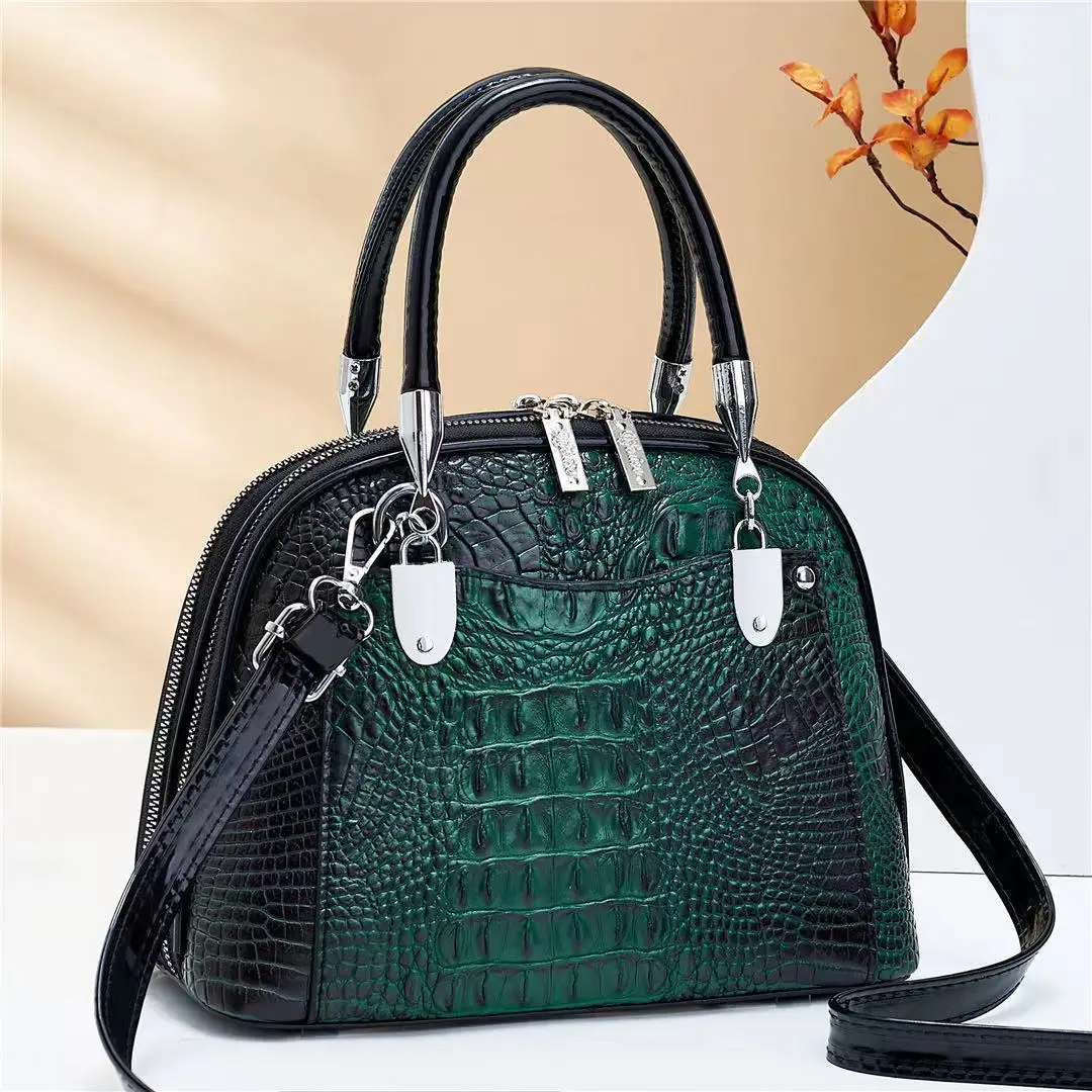 

New Vintage Alligator Women Handbags European Designer Leather Ladies Shoulder Bags Female Girl Brand Luxury Crossbody Bag 2022