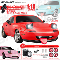 LDRC 1/18 RC Drift Car LD1804 Mazda MX5 2.4GHz with ESP Gyro LED Lights Full Scale Skymaker RC Toy Racing Cars For Kids Toy Gift
