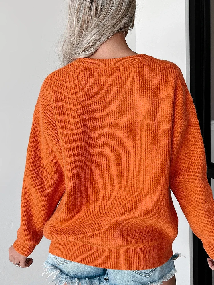 شتاء جديد فضفاض محبوك جولة Ne سترة المرأة عارضة مريحة الحرارية طويلة Sve أعلى Faion تخفيف Sle #2