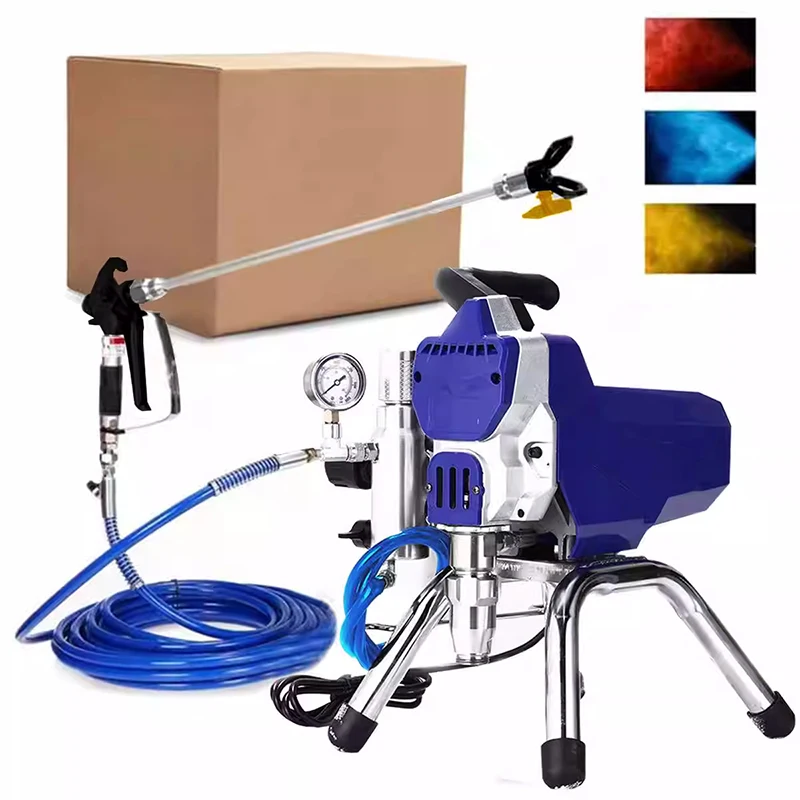 Pulverizador sin aire eléctrico compacto 390 de alta presión, pintura de látex, revestimientos ignífugos impermeables, pulverización de estructuras de acero