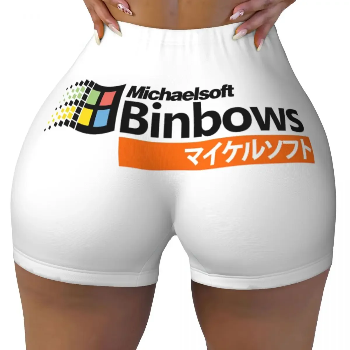 Custom Michaelsoft Binbows Women Gym Workout Running Shorts Athletic Volleyball Biker Yoga Shorts