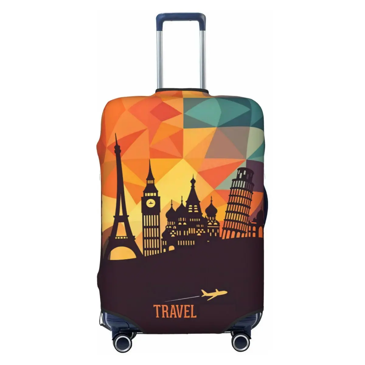Travel Around The World Suitcase Cover Business Protector Vacation Practical Luggage Accesories