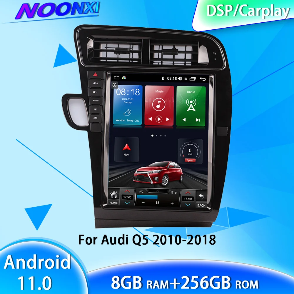 

8+256GB Android For Audi Q5 2010-2018 GPS 5G WIFI Navigation Touch Tesla Screen Head Unit Car Radio Stereo Multimedia Player DSP