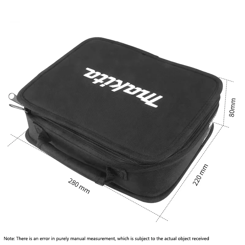 Makita 832393-5 Tool Bag Lightweight 280x220x80mm Oxford Fabric Large Capacity Portable Storage Sturdy Durable Tool Pouch