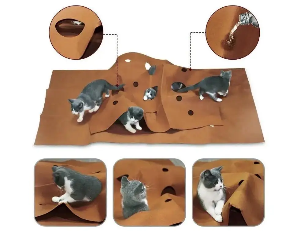 Mat for cat Funny FeltCloth Pet Play Mat CatAgility Training Mat Cat Toy Bite Pad Pet Mat Cat Dog Cushion Cat litter pad