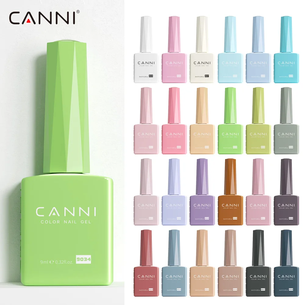 CANNI 9ml Green Spring Summer Gel Nail Polish HEMA FREE Nail Art Long lasting UV LED Fast Dry Varnish SoakOff Semi Permanent Gel