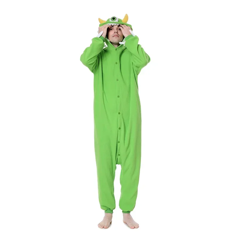 Cartoon Onesies Sullivan Mike Mannen Vrouwen Paar Pyjama Groen Blauw Grappige Leuke Jumpsuit Halloween Festival Outfit