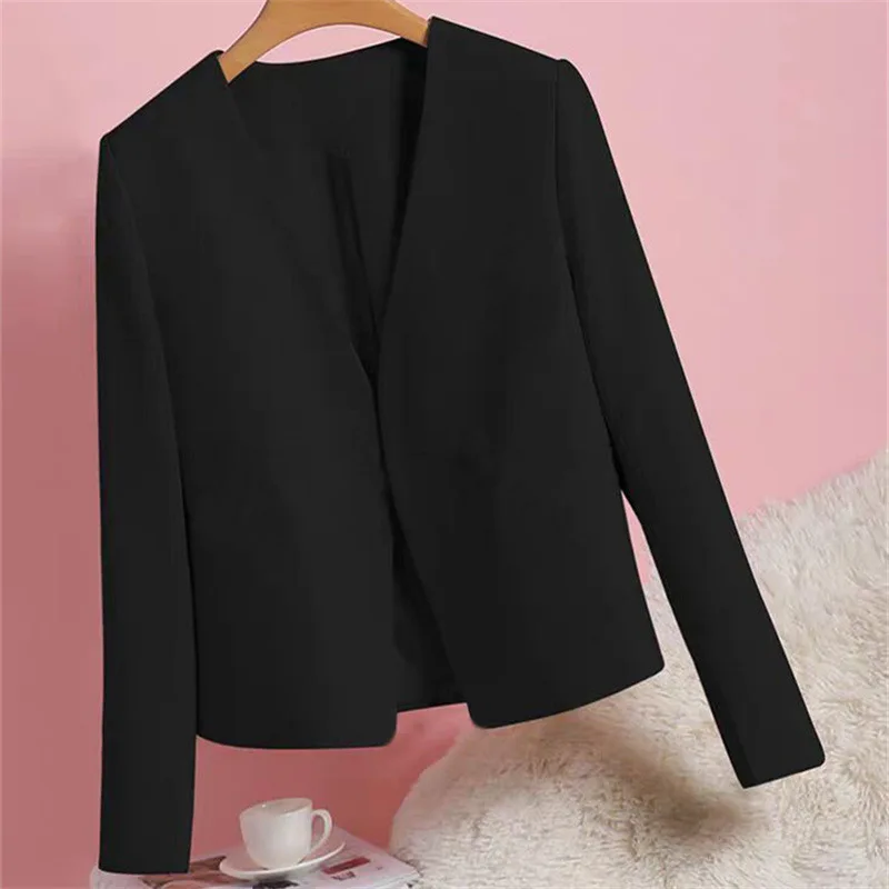 

Женские повседневные куртки, женские пальто, костюмы, осень 2024, модный прямой крой, полиэстер, длинный свеч, цвет V-Ne