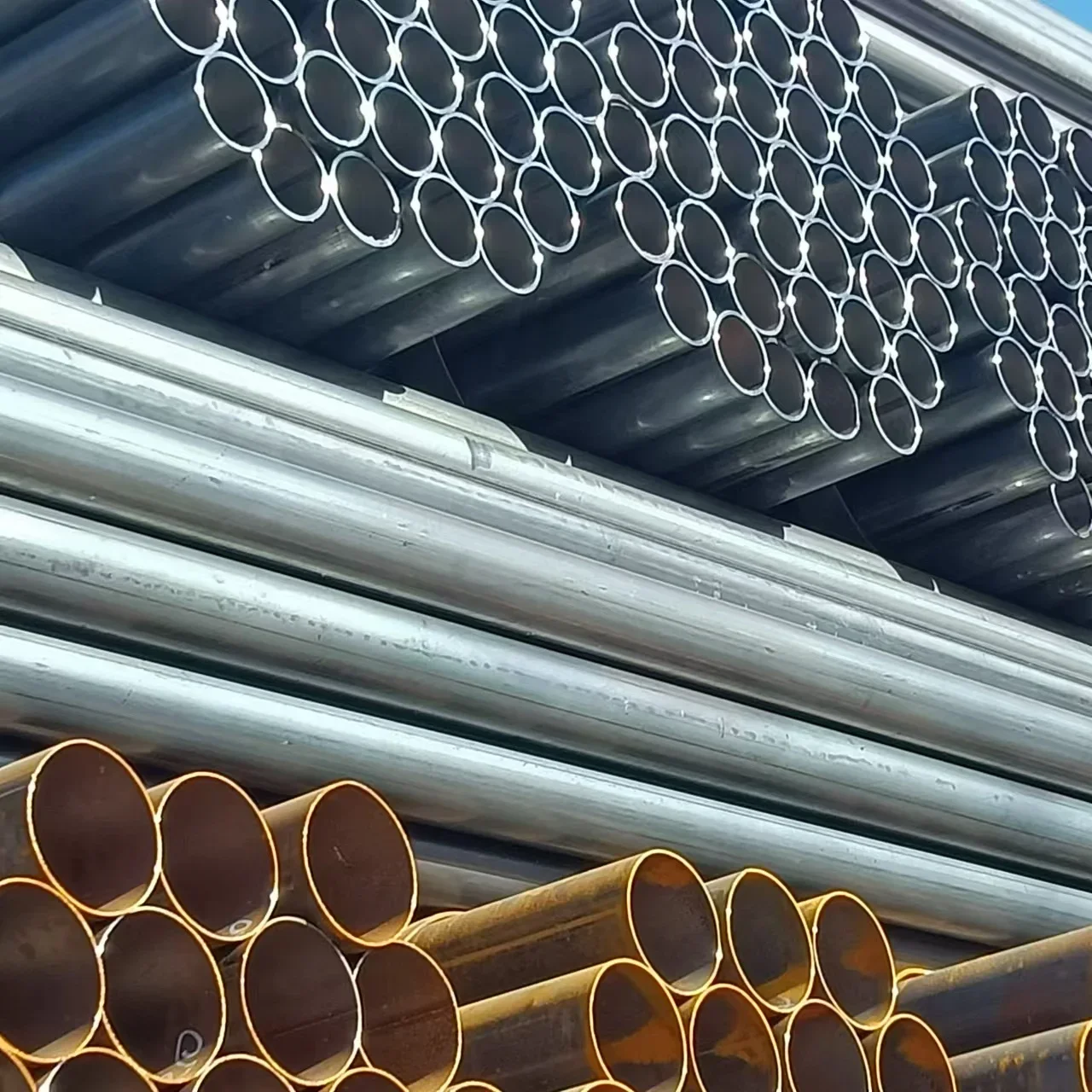 Api 5l Gr.b Q235 Schedule 40 Welded Carbon Erw Carbon Steel Round Heating Tube Irrigation Pipes for Scaffolding Flag Pole