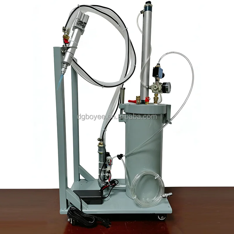 Semi Automatic Movable Trailer Type Dispensing Pressure Barrel Manual Silicone Glue Filling Machine 2600ML Manual Glue Dispenser
