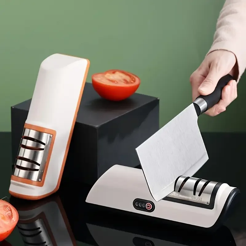 

Rechargeable Knife Sharpener - Advanced Razor-Sharp Edges in Seconds with Lightning-Fast Sharpening and Polishing